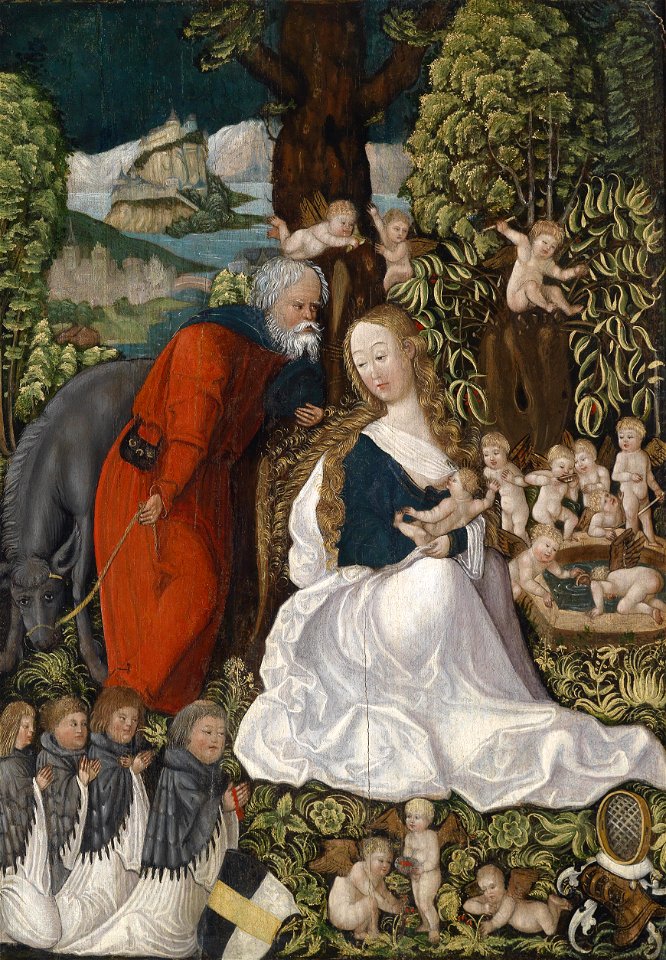 Ruhe auf der Flucht nach Ägypten (Donauschule um 1510 nach Cranach)