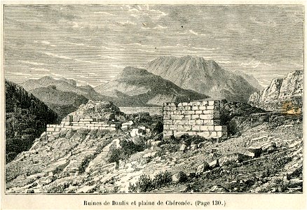 Ruines de Daulis et plaine de Chéronée - Belle Henri - 1881