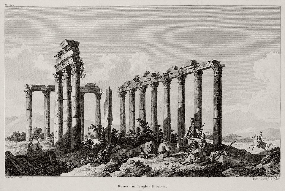 Ruines d'un temple à Euromus - Choiseul-gouffier Gabriel Florent Auguste De - 1782