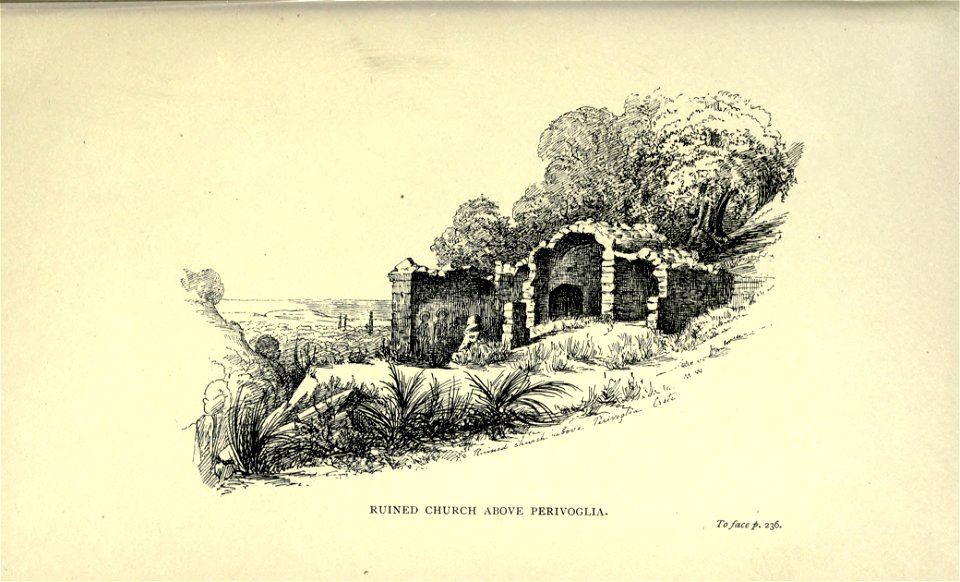 Ruined Church above Perivoglia by Mary Adelaide Walker