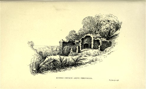 Ruined Church above Perivoglia by Mary Adelaide Walker