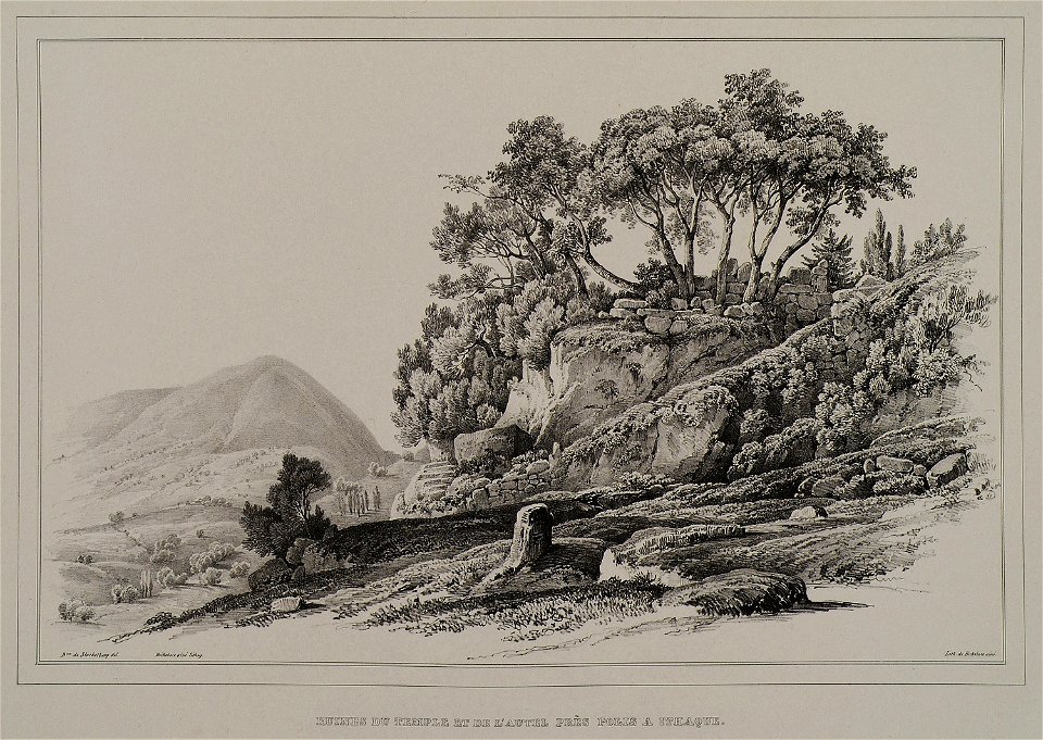Ruines du Temple et de l'autel près Polis à Ithaque - Stackelberg Otto Magnus Von - 1834