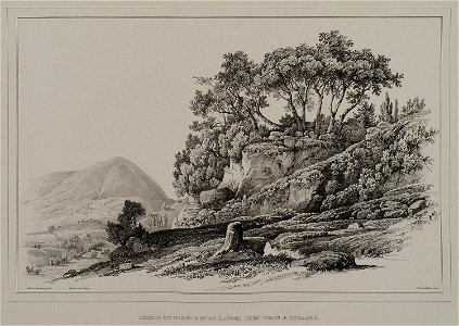 Ruines du Temple et de l'autel près Polis à Ithaque - Stackelberg Otto Magnus Von - 1834. Free illustration for personal and commercial use.