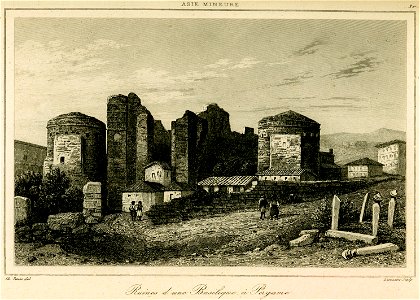 Ruines d'une basilique à Pergame - Texier Charles Félix Marie - 1882