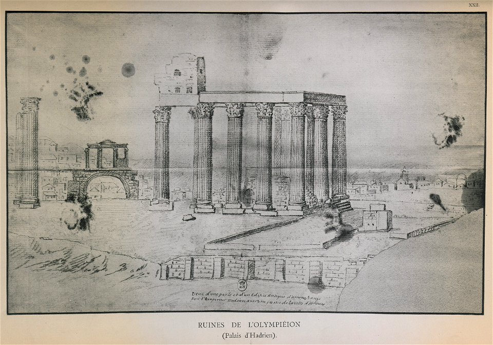 Ruines de l'Olympieion (Palais d'Hadrian) - Omont Henri Auguste - 1898