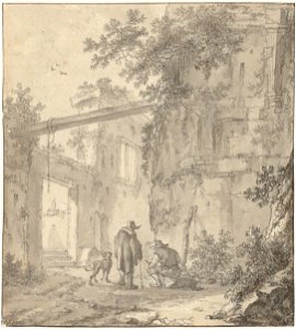 Ruins of a classic building, by Adriaen van der Kabel