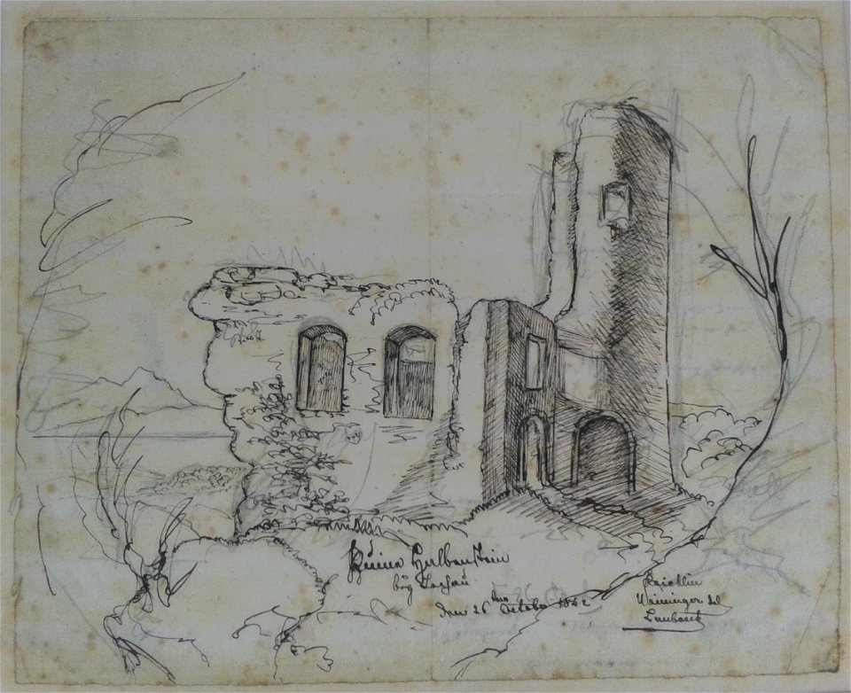 Ruine Halbenstein bei Lochau 1842