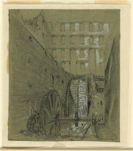 Ruins of the water wheel in Gallego Flour Mills, Richmond, Va. LCCN2004660382