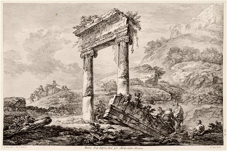 Ruines d'un edifice, élevé par Adrien et par Antonin - Le Roy Julien David - 1770