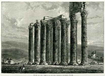 Ruins of the Temple of Jupiter Olympius (looking east) - Mahaffy John Pentland - 1890