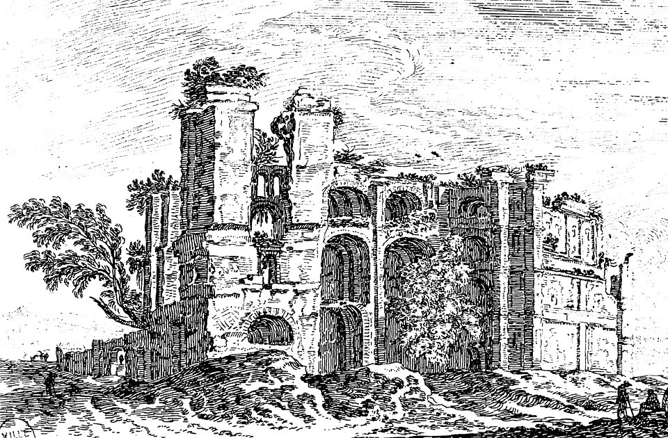 Ruins of the Château de la Muette (Saint-Germain-en-Laye) engraving by Israël Silvestre - Babelon 1989 p327