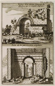 Ruines d'un ancien bâtiment de Marbre, qui se voyent en Ephèse Porte de la persecution a Ephese - Tournefort Joseph Pitton De - 1717