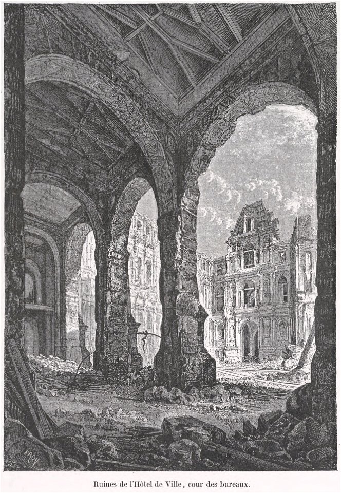 Ruines de l'Hôtel de Ville, cour des bureaux