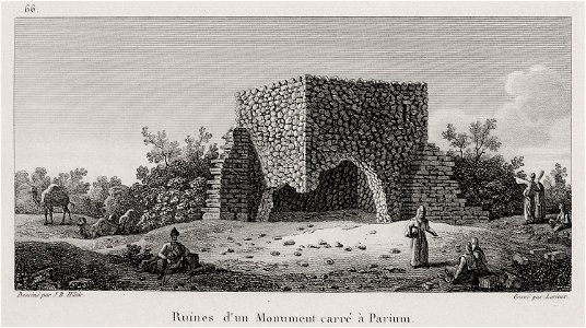 Ruines d'un Monument carré à Parium - Choiseul-gouffier Gabriel Florent Auguste De - 1822