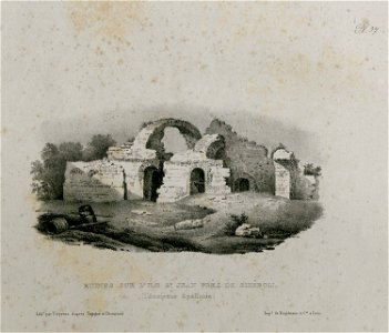 Ruines sur l'ile St Jean près de Sizeboli (l'ancienne Apollonia) - Sayger C - 1834
