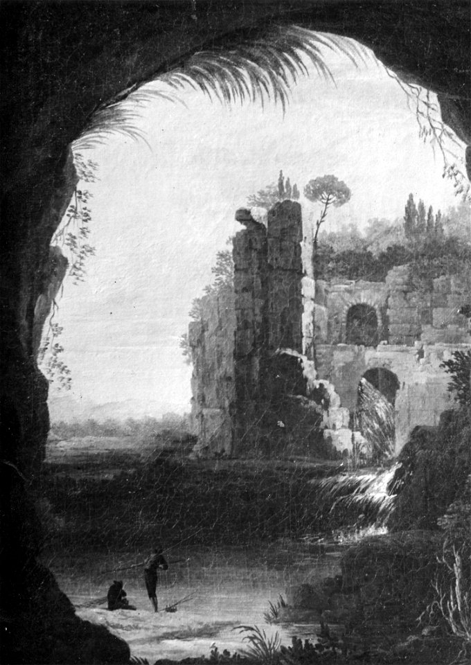 Ruin, sedd genom grottöppning - Nationalmuseum - 176618