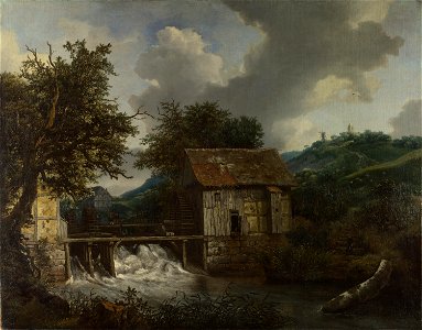 Jacob Isaacksz. van Ruisdael - Two Watermills and an Open Sluice near Singraven - WGA20466