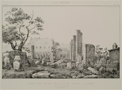 Ruines d'un portique d'architecture romaine à Smyrne - Rey Etienne - 1867
