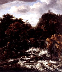Jacob Isaacksz. van Ruisdael - Norwegian Landscape with Waterfall - WGA20474