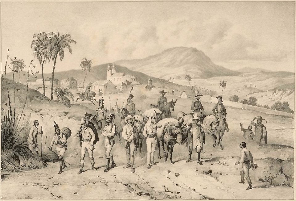 Rugendas - Voyage pittoresque dans le Brésil, fascicule 15, trad Golbéry, 1827 (page 9 crop)