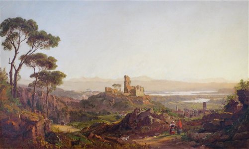 Ruins at Narni, Italy by Jasper Francis Cropsey, 1875, High Museum of Art. Free illustration for personal and commercial use.