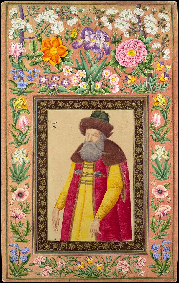 Portrait of the Russian Ambassador, Prince Andrey Priklonskiy, Folio from the Davis Album