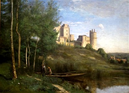 Ruins of the Chateau of Pierrefonds by Corot, c. 1866-67