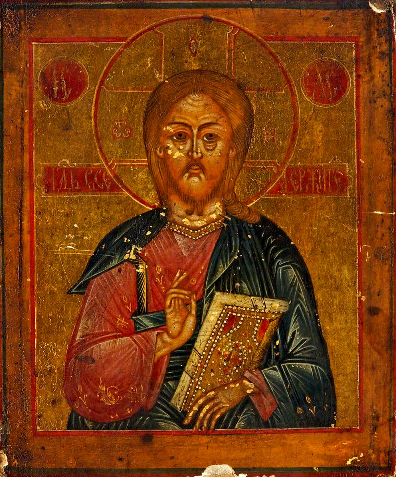 Russian School - Christ 'Pantocrator' in the Act of Blessing - 254708 - National Trust