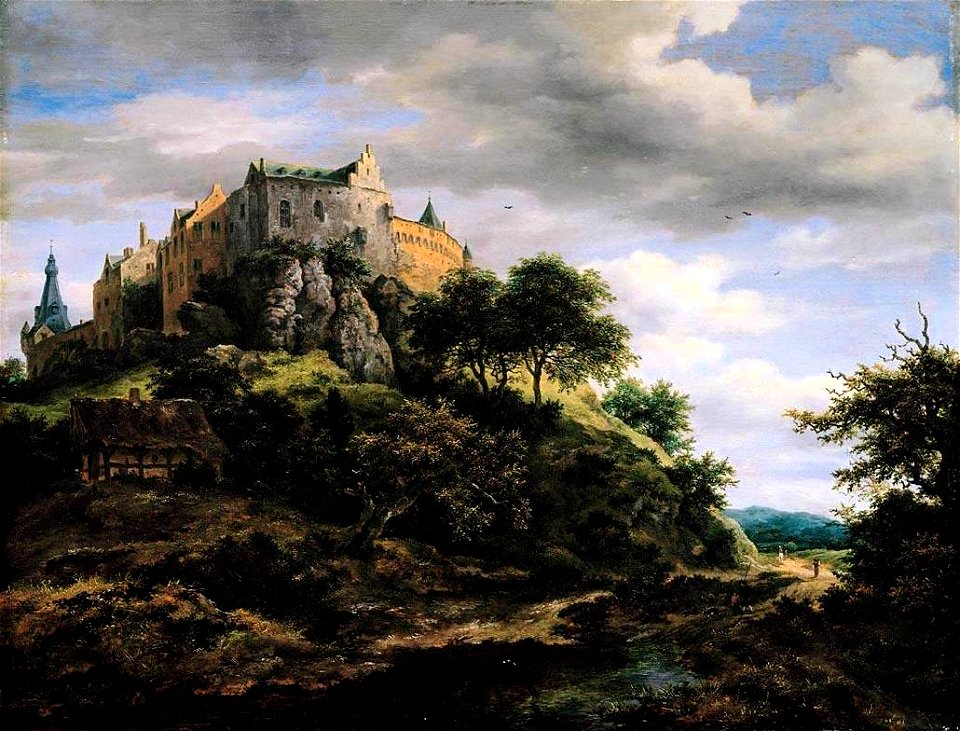 Jacob van Ruisdael - View of Bentheim Castle (1652)