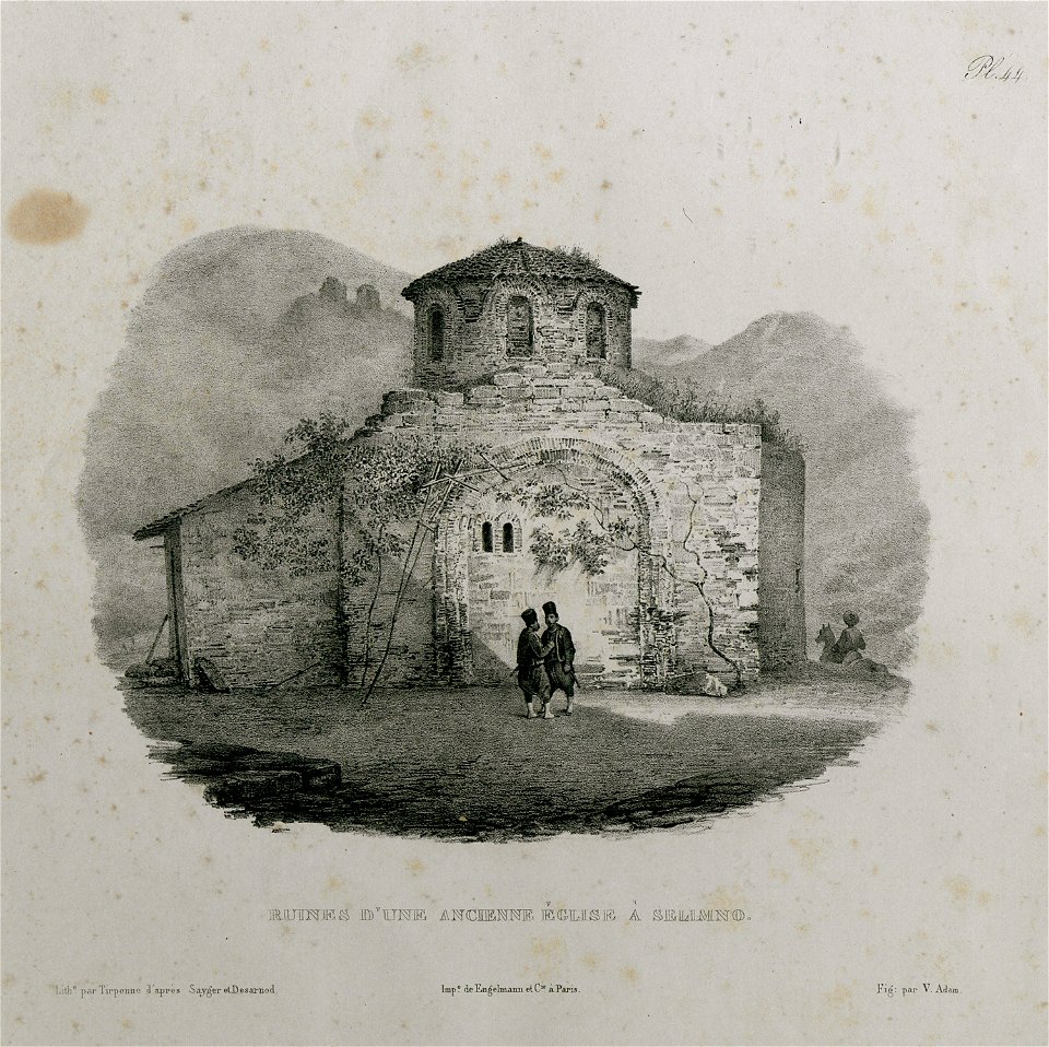 Ruines d'une ancienne église à Selimno - Sayger C - 1834