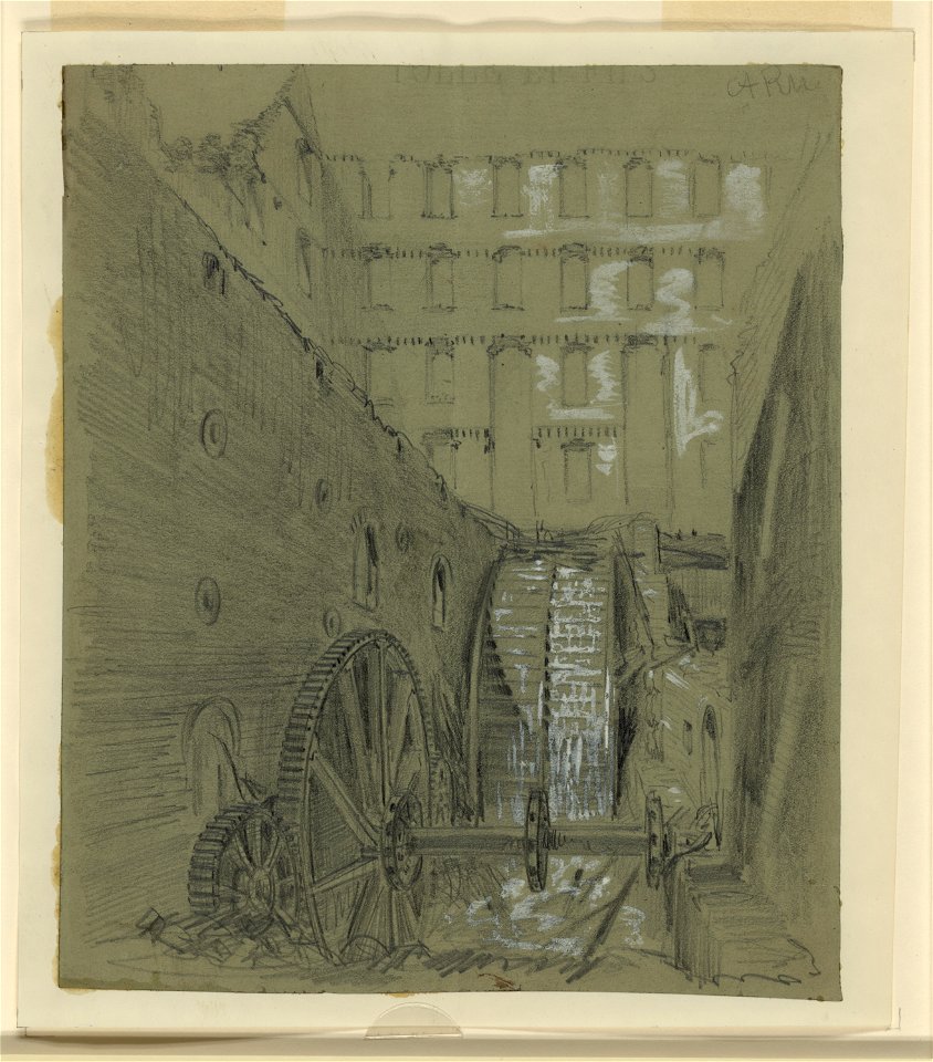 Ruins of the water wheel in Gallego Flour Mills, Richmond, Va. LCCN2004660382