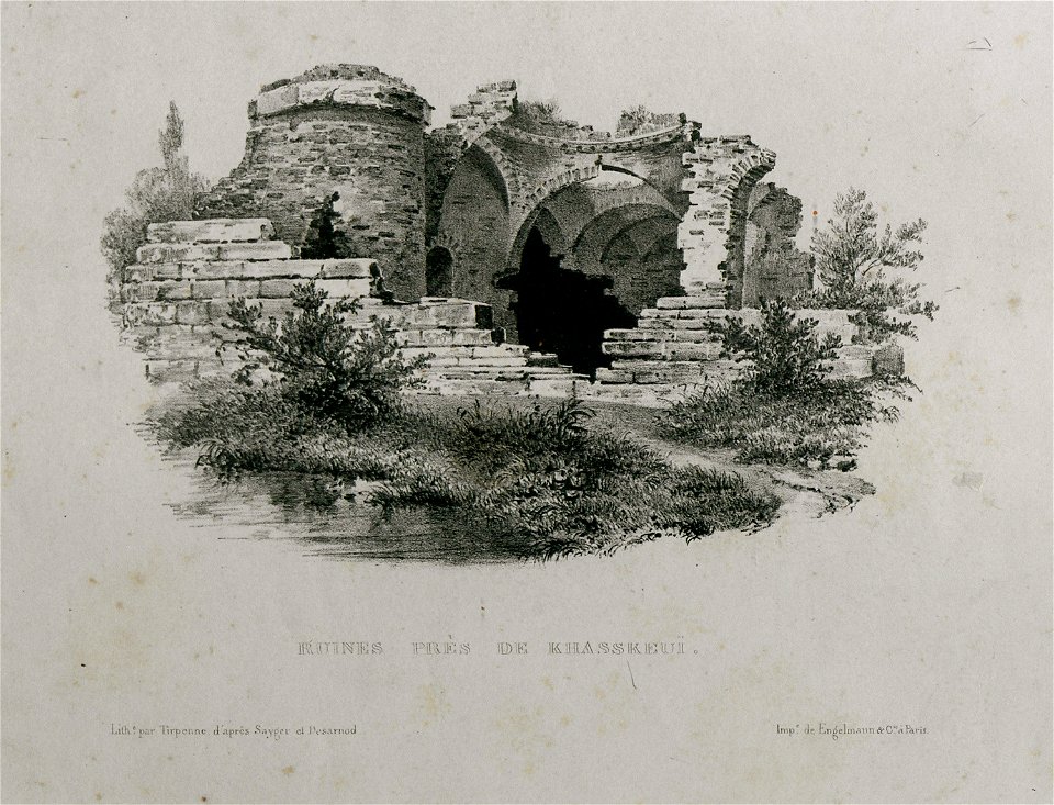 Ruines près de Khasskeui - Sayger C - 1834