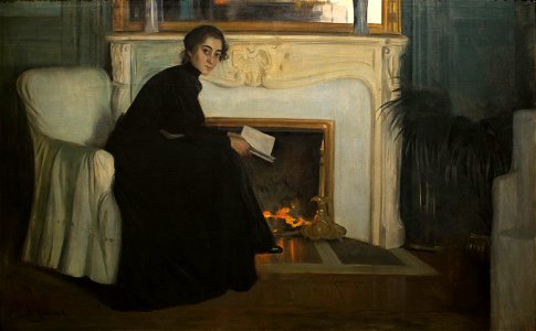 Santiago Rusiñol - Romantic Novel. Free illustration for personal and commercial use.