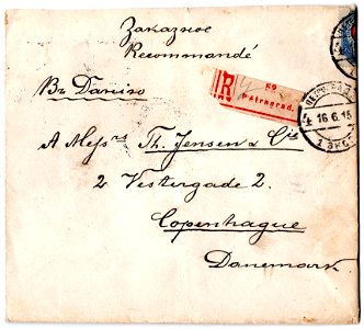 Russia 1915-06-16 censored registered cover