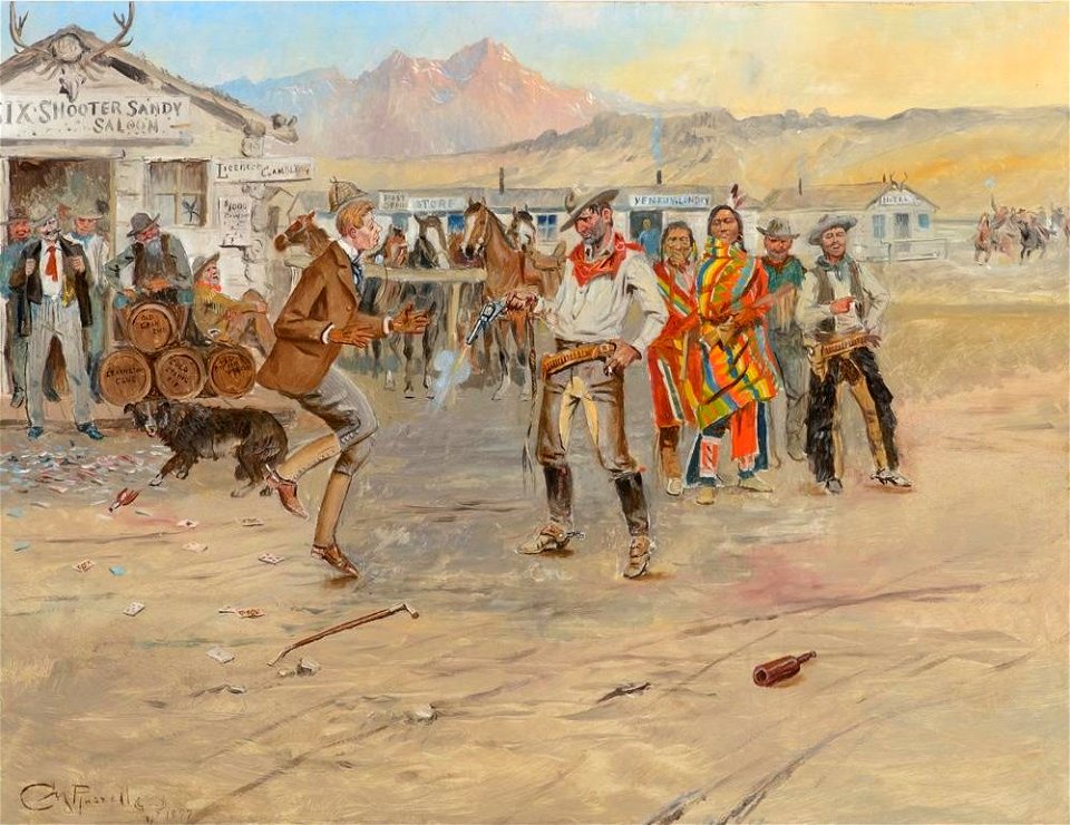 The Tenderfoot by Charles M. Russell, 1897, oil