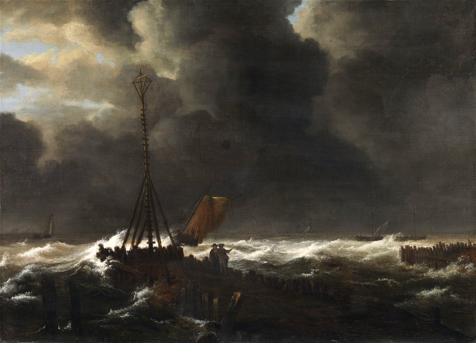 Jacob van Ruisdael (after) - A stormy sea
