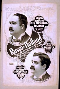 Rusco & Holland, sole proprietors and managers more money invested than any minstrel firm in the world - the progressive minstrel managers. LCCN2014637020