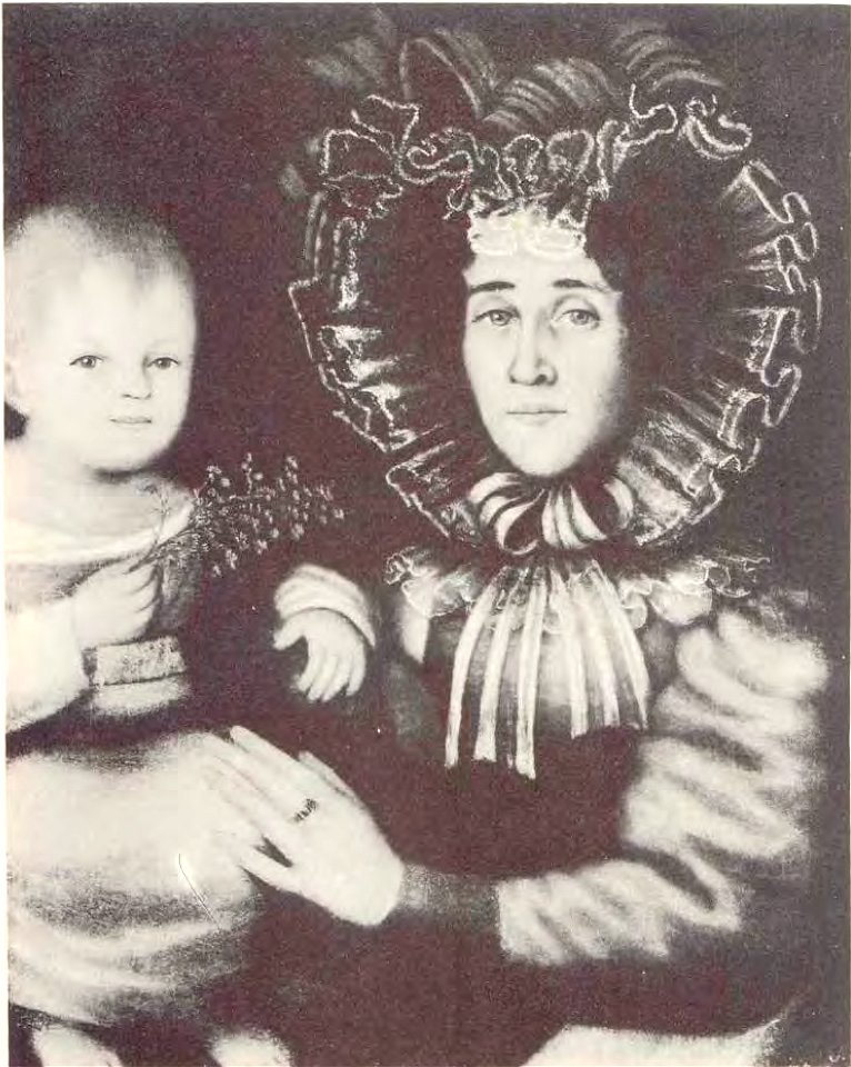 Russian lady with child by anonymous (1820-30s, Odessa)