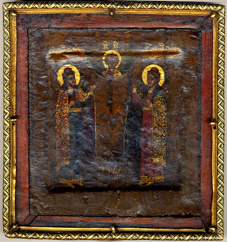 Russian Painter - The Christ Child with Saints Boris and Gleb - 33.84a, b - Metropolitan Museum of Art