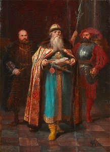 Russian ambassador at Emperor's court by V.Schwarz (1866, GTG)