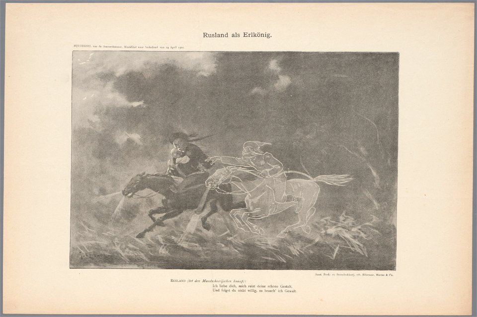 Rusland als Erlkönig, objectnr A 16472