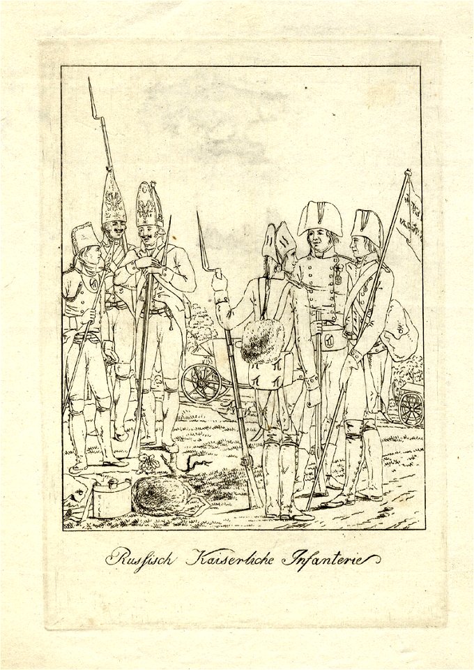 Russische Militäruniformen c1820 ubs G 0209 II Infanterie