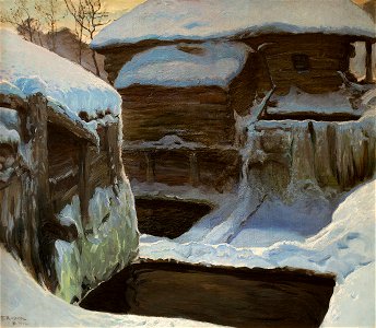 Ferdynand Ruszczyc - Młyn zimą (1902)
