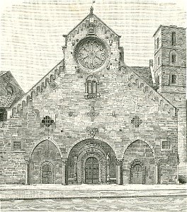 Ruvo di Puglia facciata della cattedrale xilografia di Barberis 1898