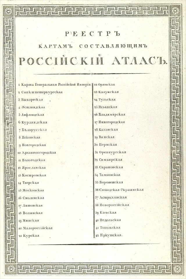 RussianEmpireMap1800-00b-table-of-contents
