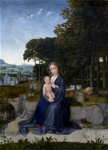 Rust tijdens de vlucht naar Egypte, Gerard David, 16de eeuw, Koninklijk Museum voor Schone Kunsten Antwerpen, 47FXD