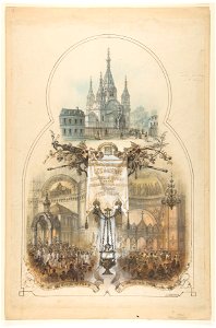Russian Orthodox Cathedral, Paris 19th century. Free illustration for personal and commercial use.