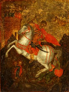 Russian School - Saint George and the Dragon - 1336276 - National Trust. Free illustration for personal and commercial use.