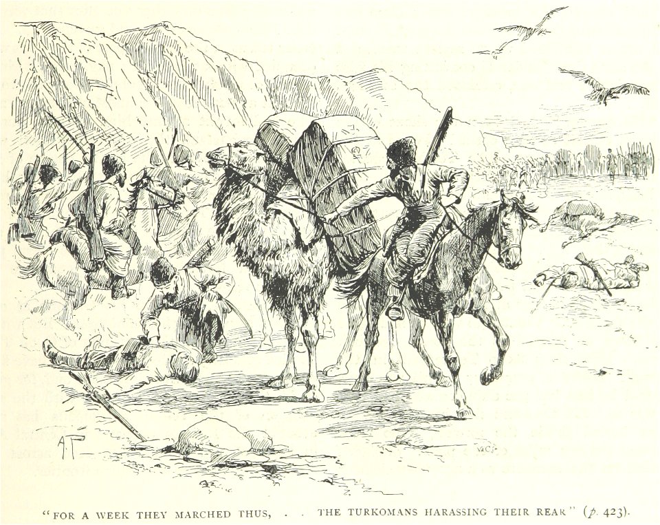 Russian retreat from Geok Tepe (1879) | Creazilla