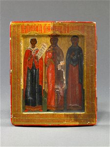Russian - Menologion Icon with Sts. Paraskeve, Catherine, and Anastasia - 20-1936 - Saint Louis Art Museum